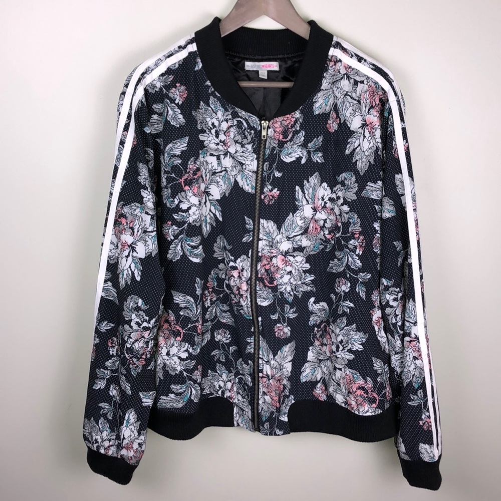 Floral Bomber Jacket Plus Size 3X